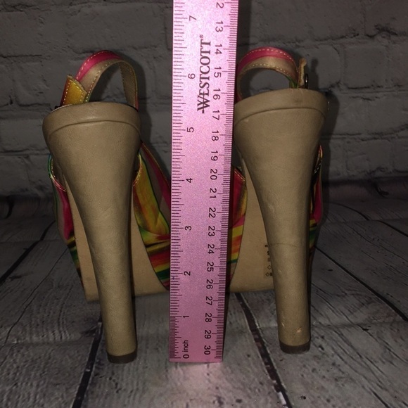 Michael Antonio “Kayla” platform Sling back heels Sz 6 - Picture 5 of 8